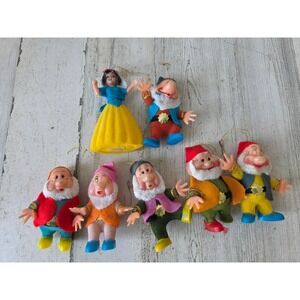 Vintage Snow White doors ornament Hong Kong set Xmas tree